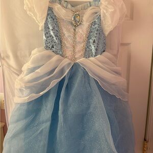 Disney Light Blue and White Dress